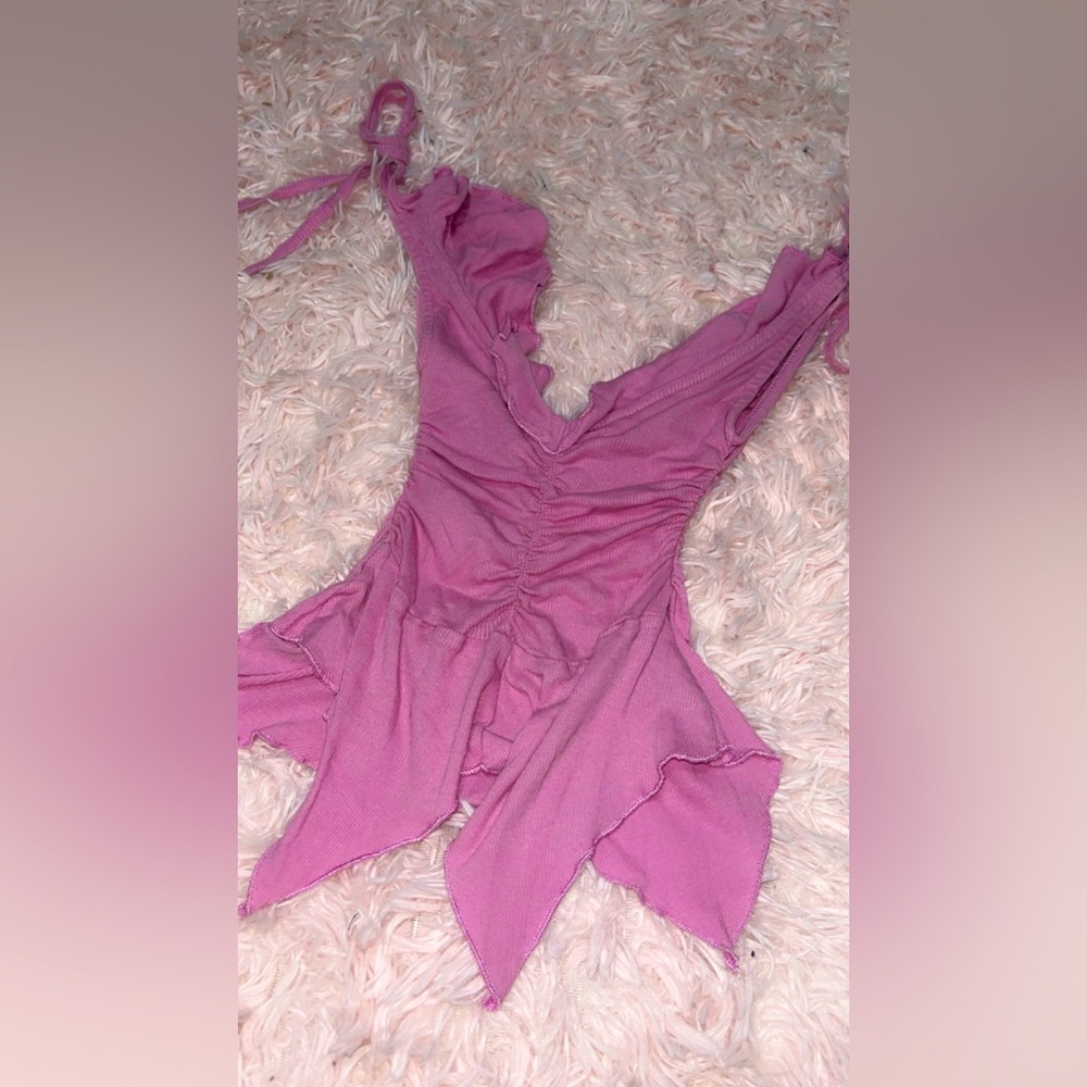 Pink tinker bell, Tie sleeve top!
